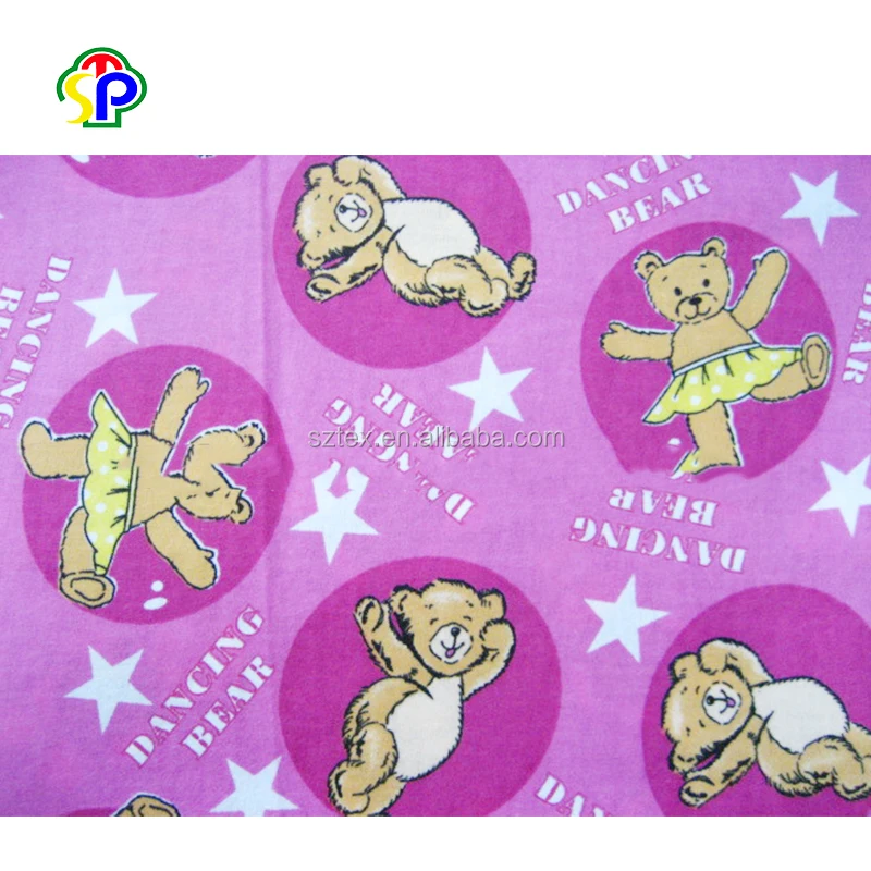 Симпатичных ворсованный 100% хлопчатобумажной ткани с принтом фланель 20x10 ткань простыни