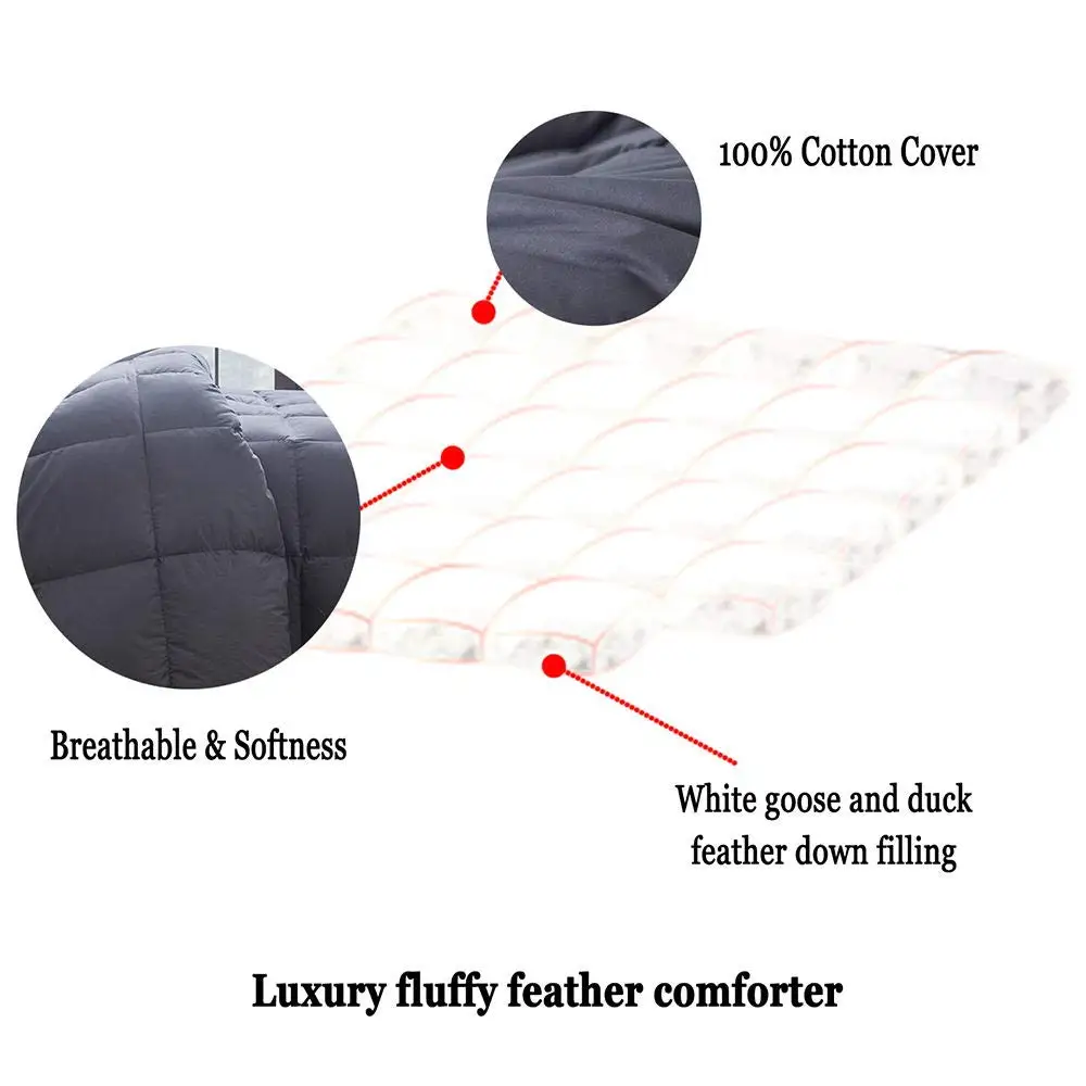 
All-season Quilted Comforter Goose Down Comforter Size Hotel Luxury Customized Duck/goose Down Feather 100% Cotton 100%cotton 