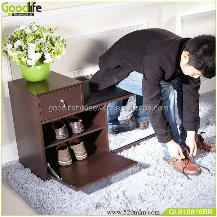 Wood Furniture Shelf Holder Shoe Storage Bench Rack Organizer