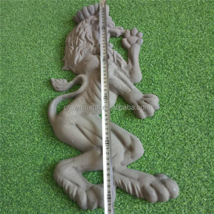 cast iron parts wrought iron arts and crafts lion metal gate decoration