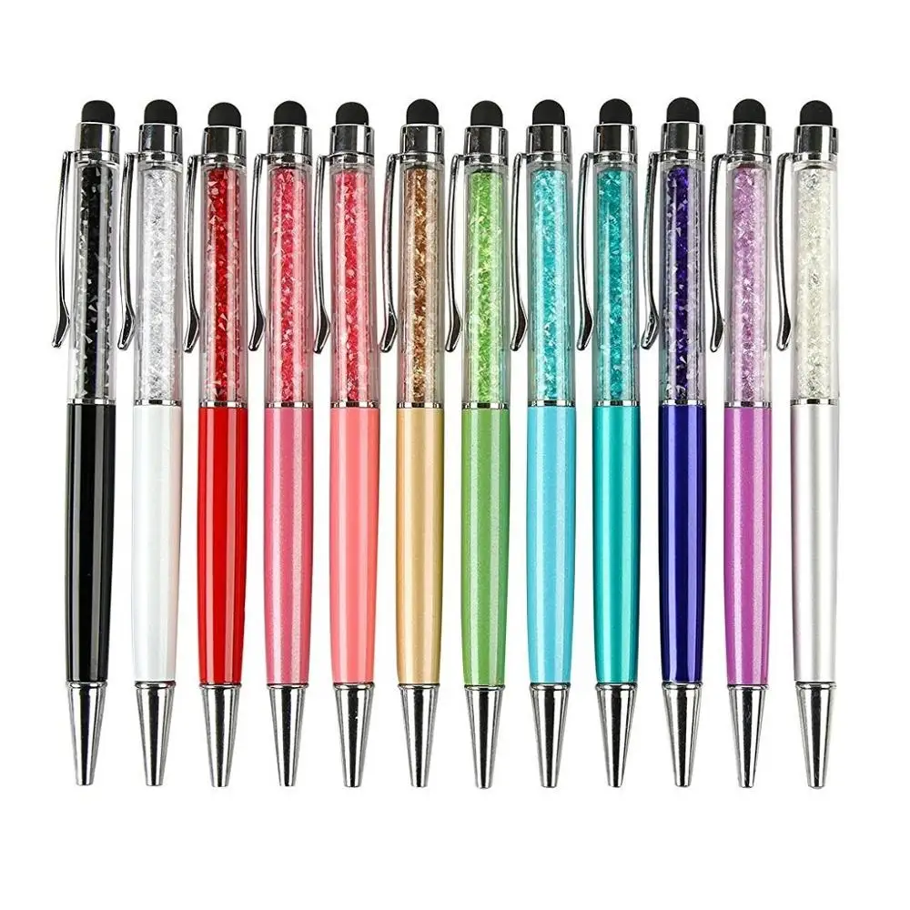 2024 Hot Sale Promotion Gift Crystal Ball Pen Custom Logo 2 in 1 Crystal Diamond Stylus Pen
