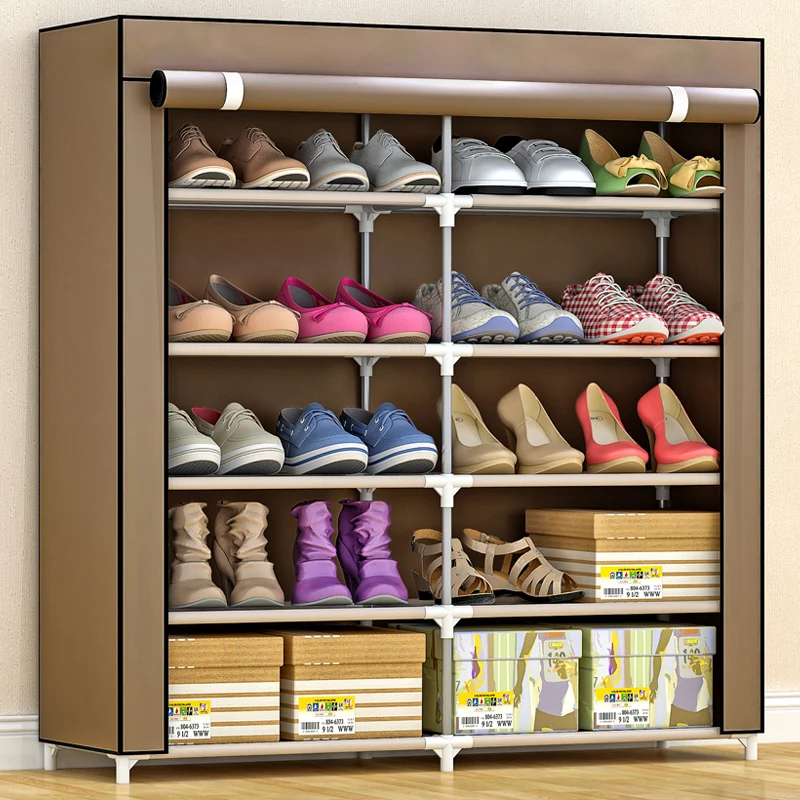 US UK 5 tier double door shoe organizer