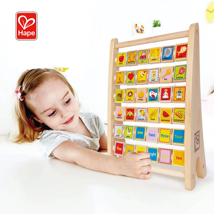 Cute design customized children Hape Hot new products high quality wooden toys kids learning Toys Math Abacus