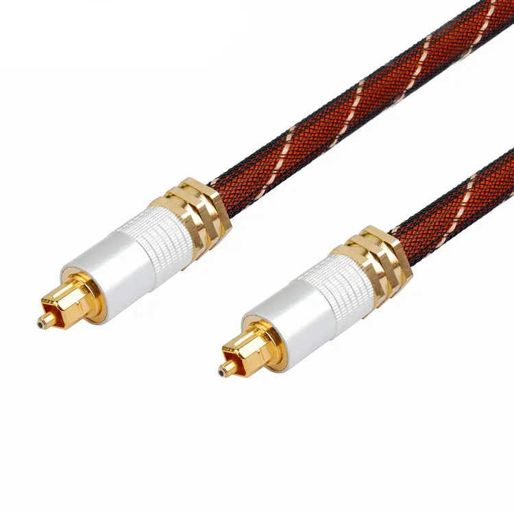 Hot Selling Toslink To Toslink Audio Optical Metal Braid Cable