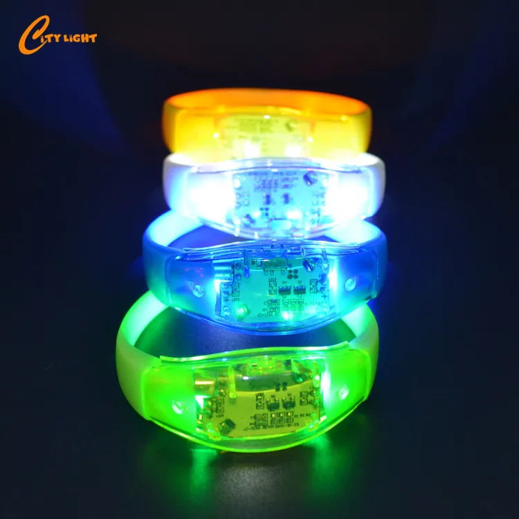 wedding party favors silicone light led bracelet sound activated
