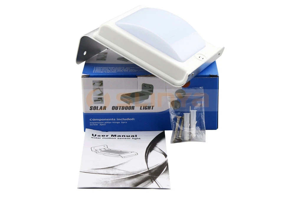 16 LED 3528 SMD Solar Garden Lamp Waterproof Outdoor Optical Motion Sensor Wall Light