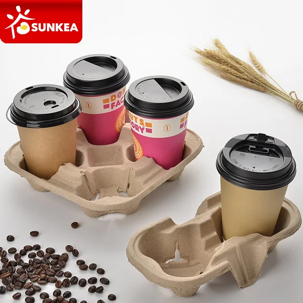 Durable cardboard takeaway coffee paper cup holder
