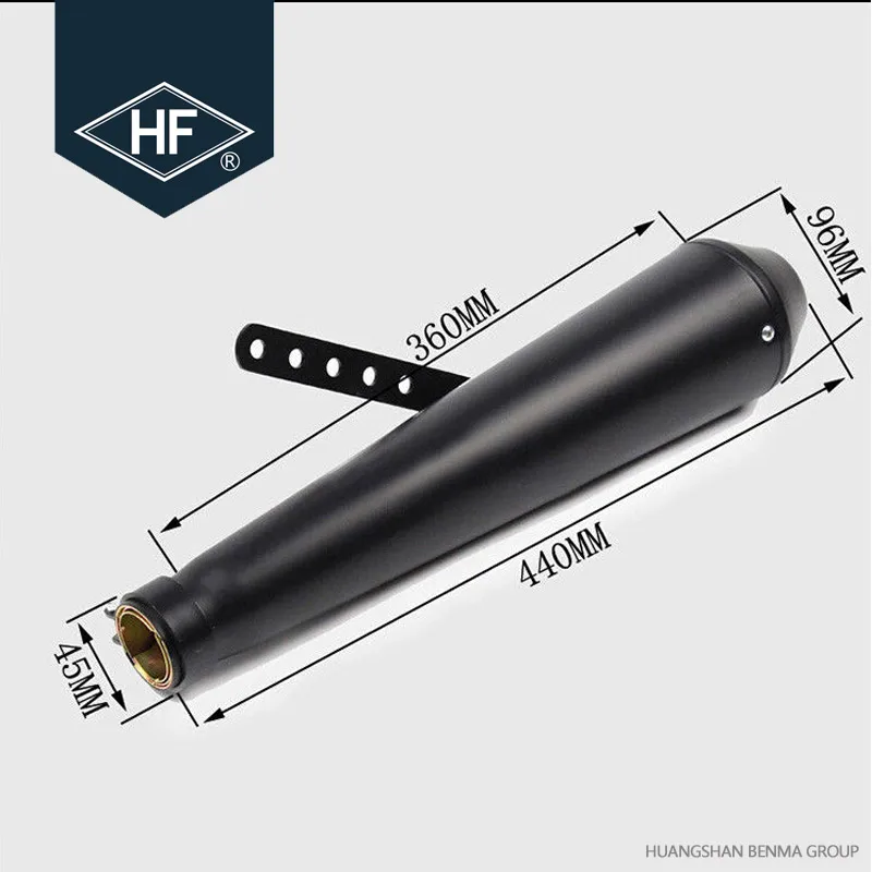 Factory Sell Aluminum 38-45mm Universal Cafe Racer CG Scooter Racing Motorcycle Exhaust Muffler