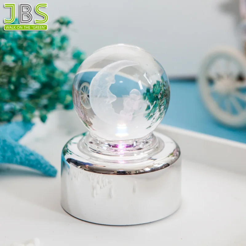 Luminous Wind Up Crystal Ball Music Box