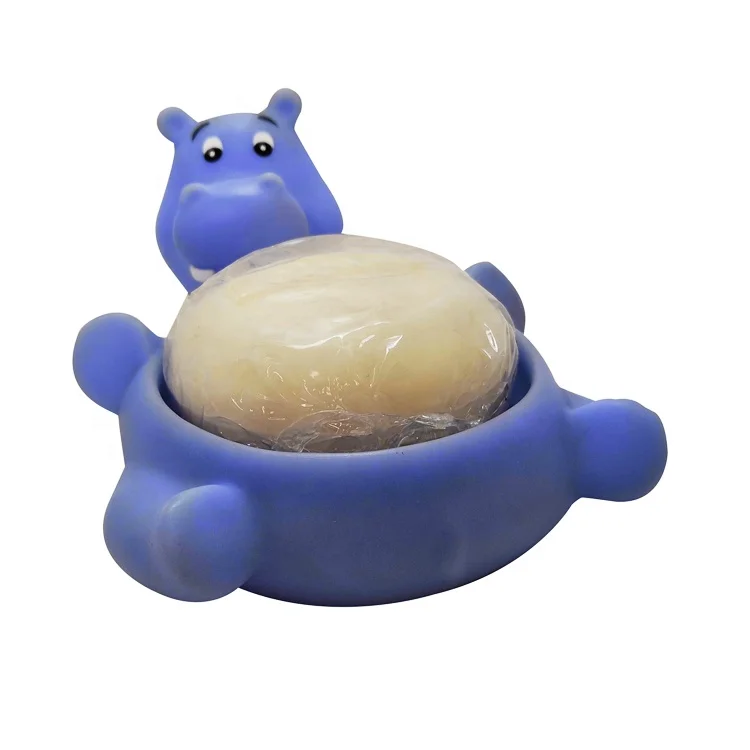 Floating Cute Animal Toy Rubber Bathtub Frog Duck Hippo Soap Dish