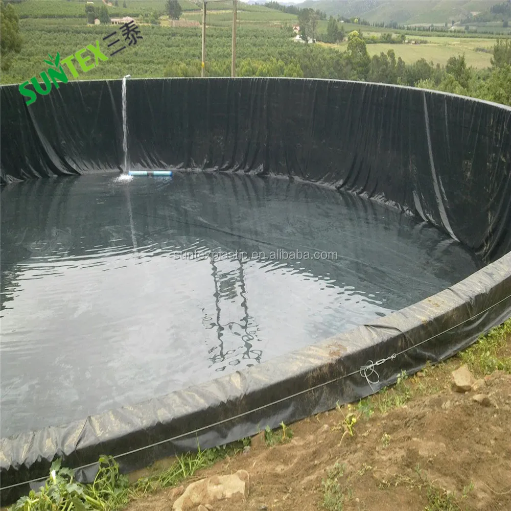 HDPE woven black fish tank liner,fish farming ground cover lining/waterproof underlay plastic liner