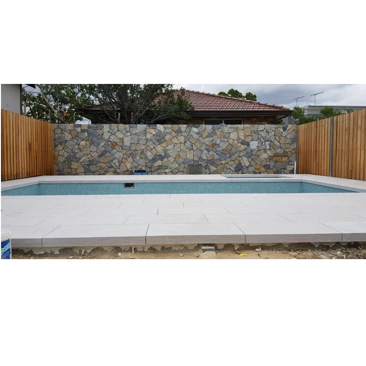 Flamed natural bullnose grey granite swimming pool coping stone