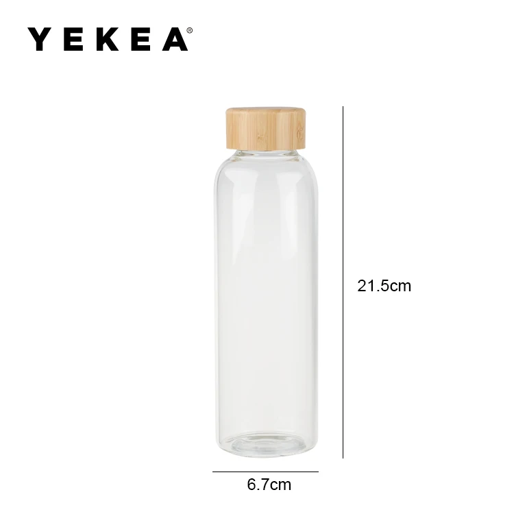 Europe style promotional drinking high borosilicate custom logo color 350ml sports glass water bottle with silicone sleeve