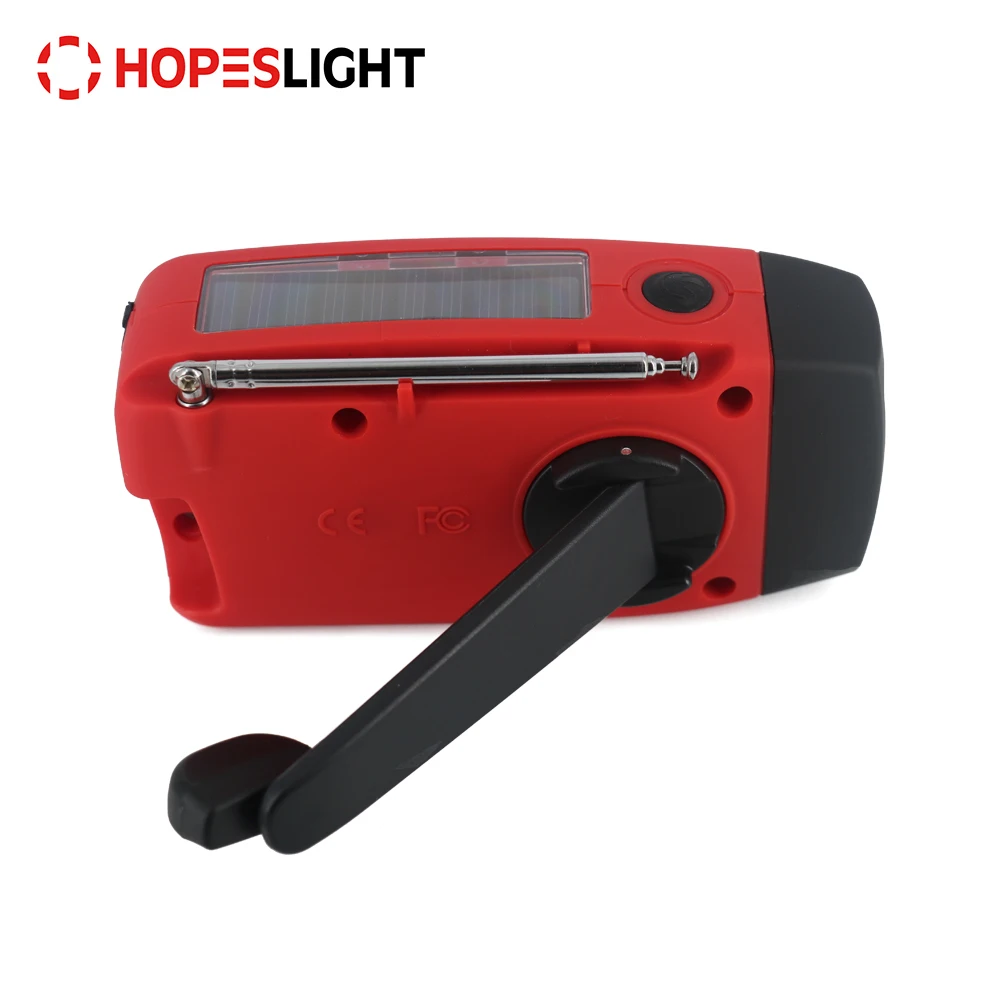 Outdoor Solar Hand Crank Radio with Emergency Flashlight, FM/AM/NOAA Weather Bank Radio, Power Bank Function