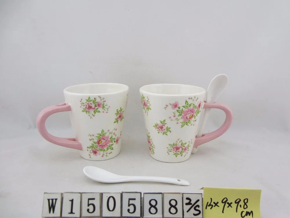 Best selling multicolor sublimation coffee christmas  ceramic mug with spoon