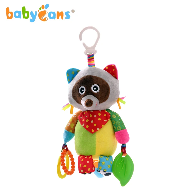 Babyfans 2019 baby toys stuffed musical raccoon for stroller hanging toy wholesale factory in China