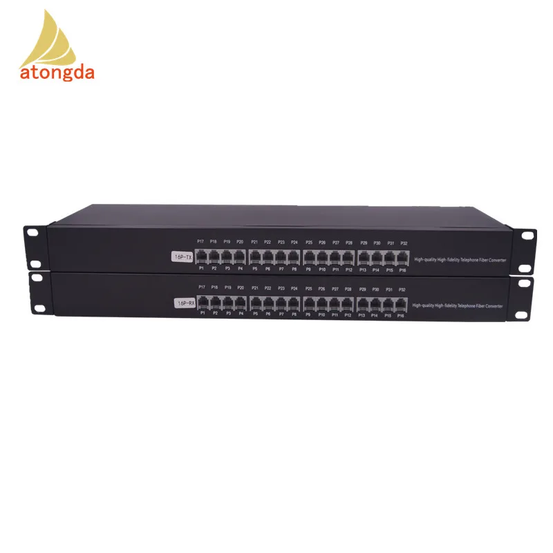64port pcm multiplexer Telephone  phone line to fiber optic transmitter system