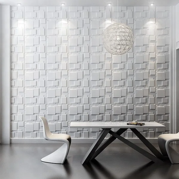 Переработанная пластиковая 3d настенная панель фабричная