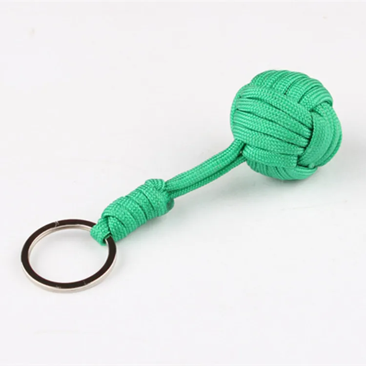 Black survival self defense 550 parachute monkey fist with steel ball