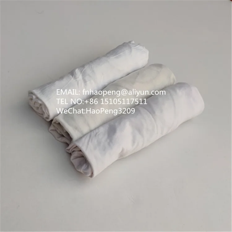 White bedsheet cotton waste rags use for cleaning machine oil paint