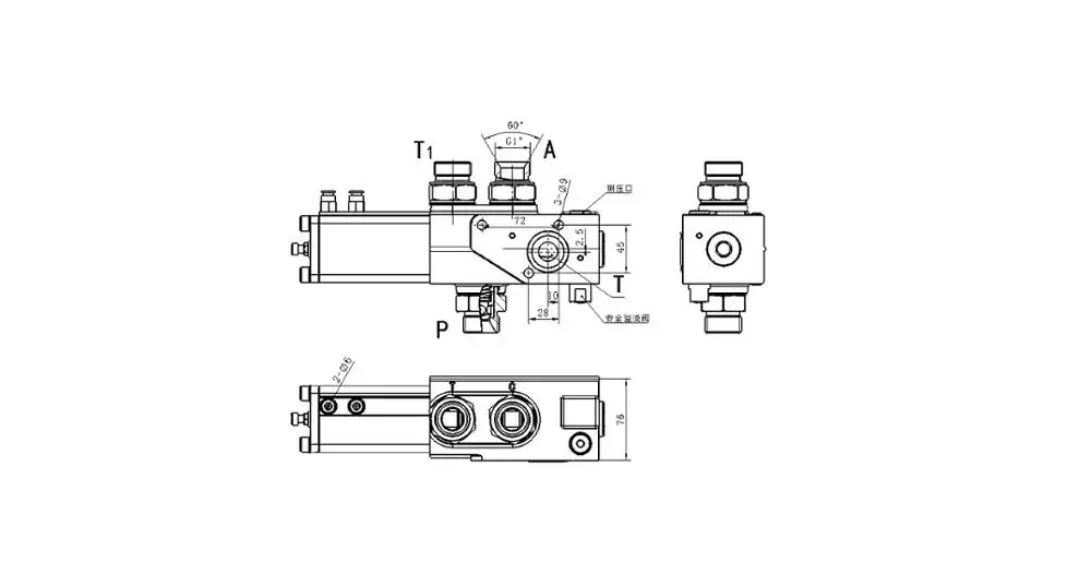 hydraulic control valve/dump truck parts/oil valve