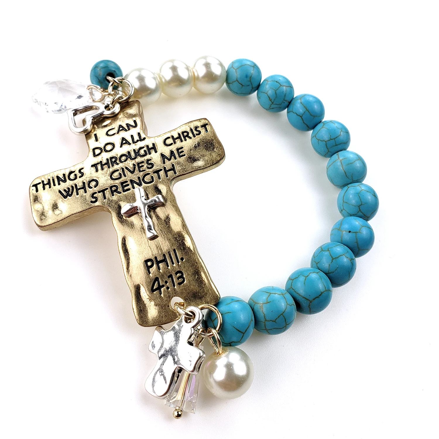 
elastic rosary bead bracelet 