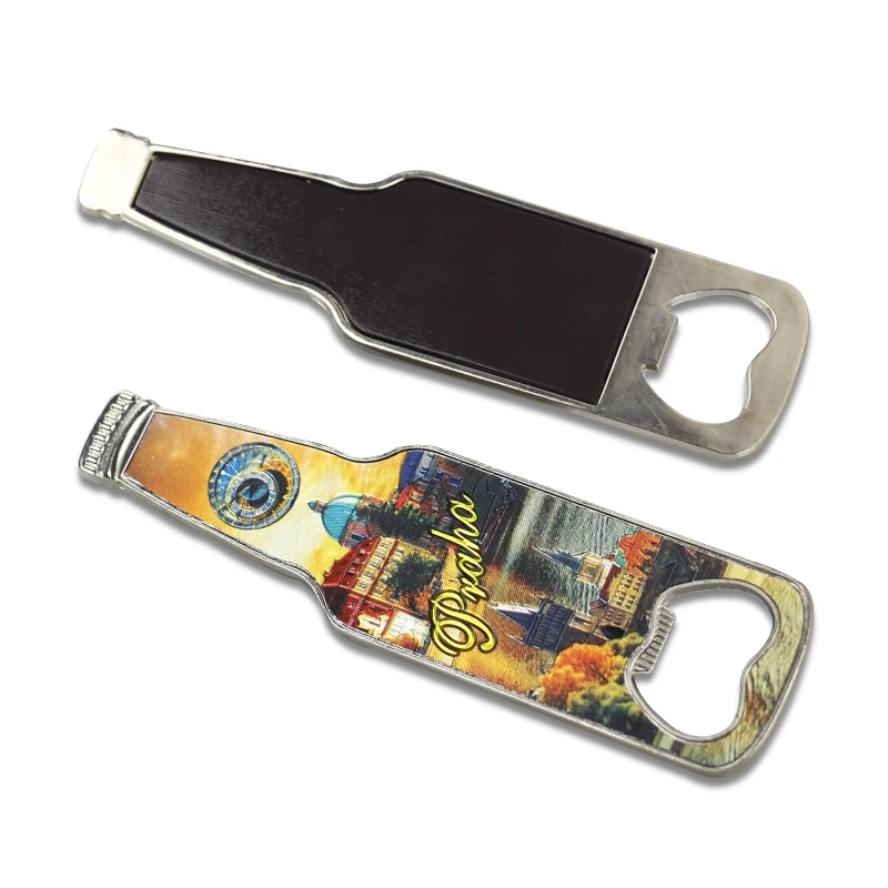 Cheap personalized custom metal fridge magnet logo beer bottle opener with