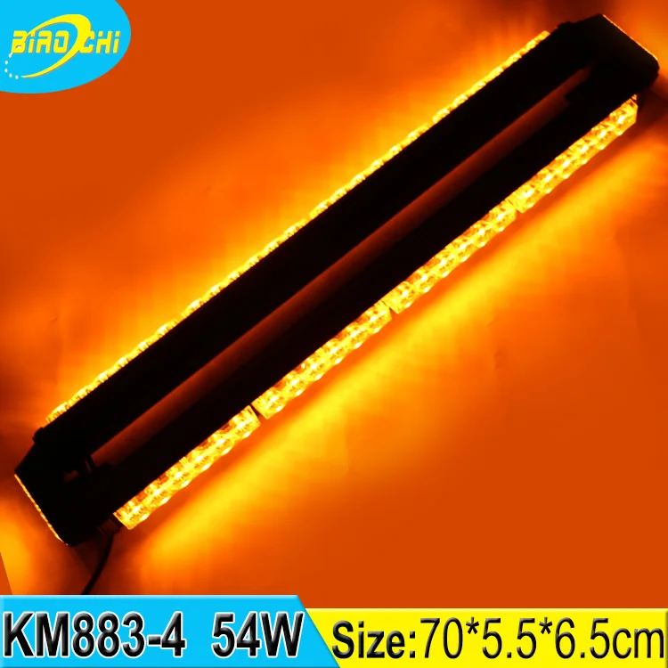 54 Вт/70 см светофор 12 В/24 В потолочный Магнитная светодиодный стробоскоп Янтарный аварийного предупреждения свет бар