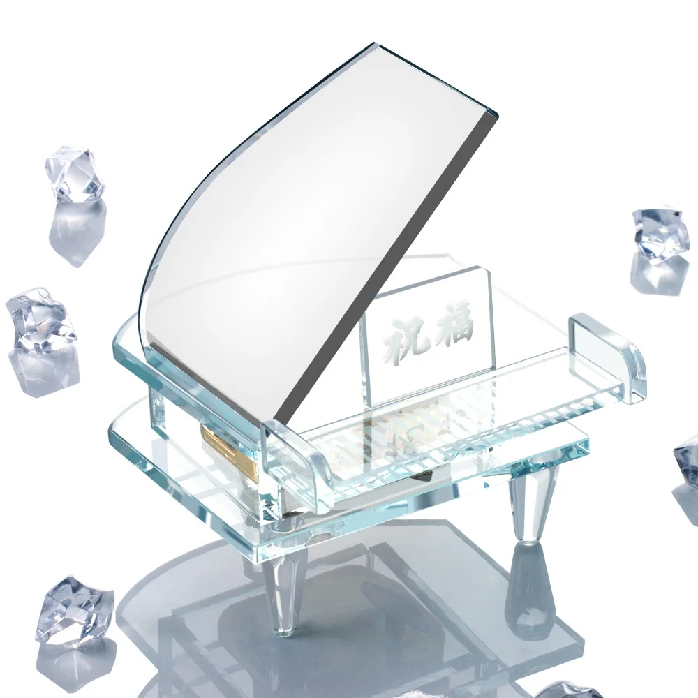 Sunmeta Top clear fashionable wedding favors birthday gifts sublimation crystal piano photo frame