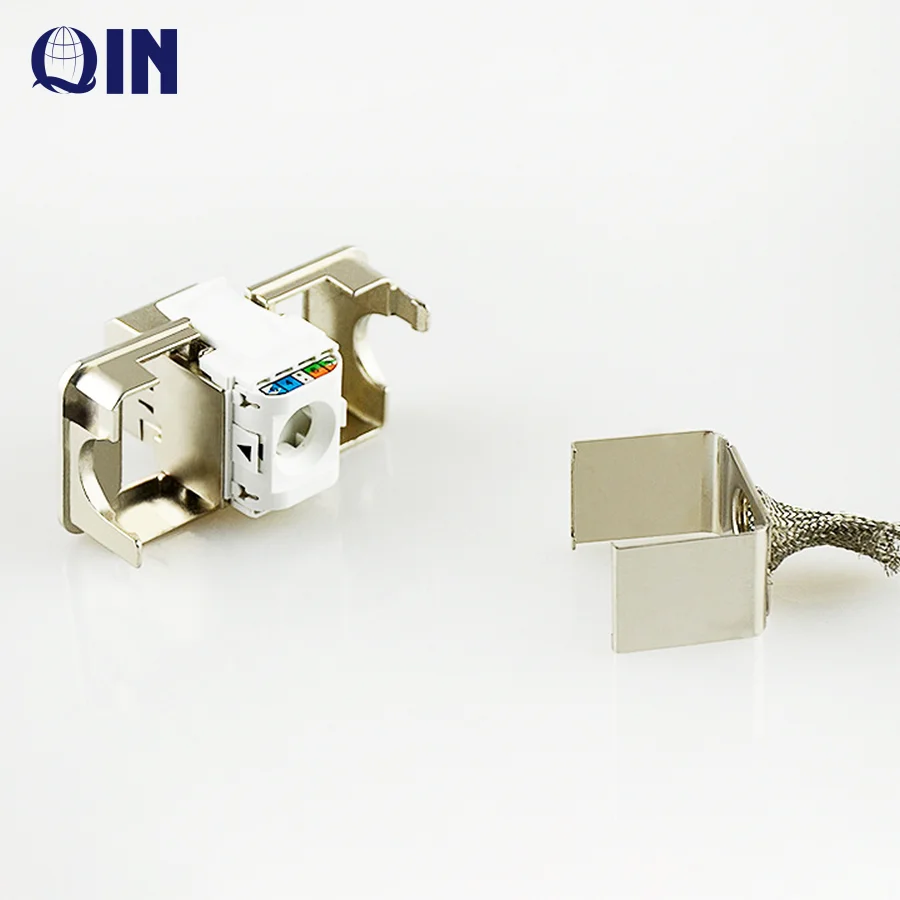 High quality 3M CAT6A STP Keystone jack Zinc Alloy RJ45 8P8C CAT6A Toolless Keystone jack 3M STP IO Jack
