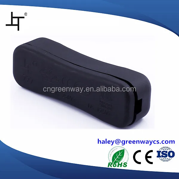 transparent color slim inline switch pull cord switch for floor lamps