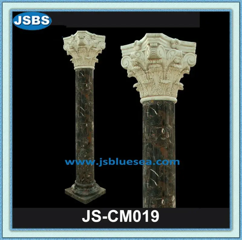 уличные декоративные сочетание черного каменный столб римской
