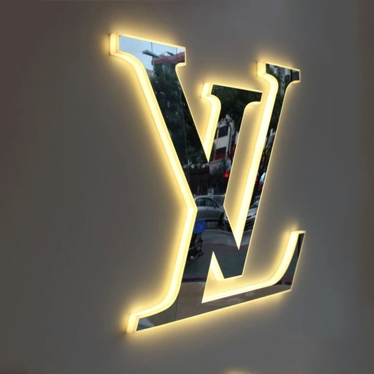China best advertising sign company led logo design led channel letter backlit stainless steel sign