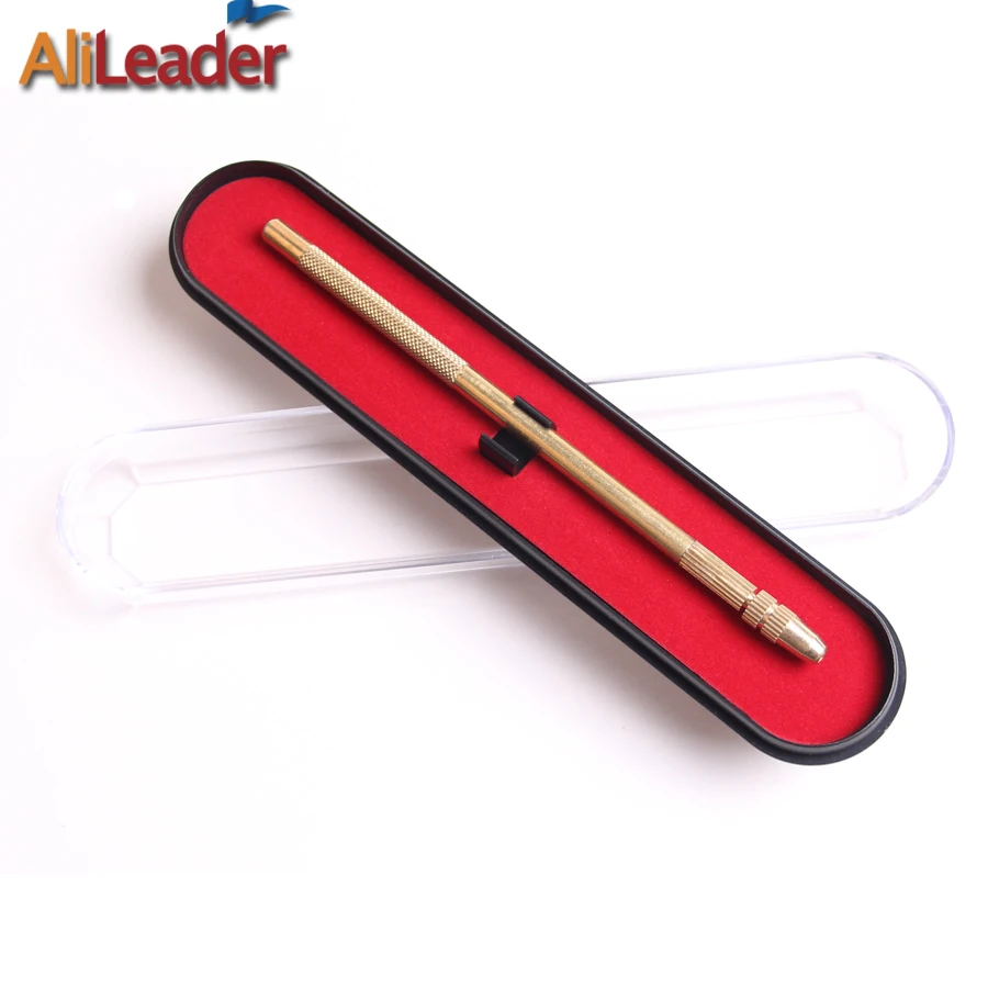 AliLeader Lace Wig Hair Extension Tools 1 Set 4 Knitting Needles 1 Copper Holder Ventilating Needles Crochet Hook for Wig Making