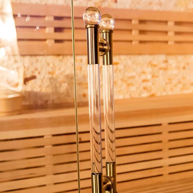 Outdoor Wet Steam Computer Control Panel Solid Wood Modern Hemlock Ozone Therapy Wet Steam Sauna Cabin 2 Years Graphic Design