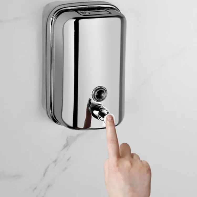 
Cheap 500ml Stainless Steel SS201 Liquid Hand Soap Dispenser Hand Sanitizer Dispenser For Hospital School Hotel Restaurant 