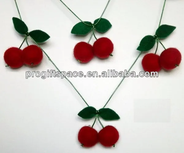 
 Хит продаж 2018, Экологичная вишня, войлочная гирлянда в качестве декора детской комнаты, сделано в Китае  