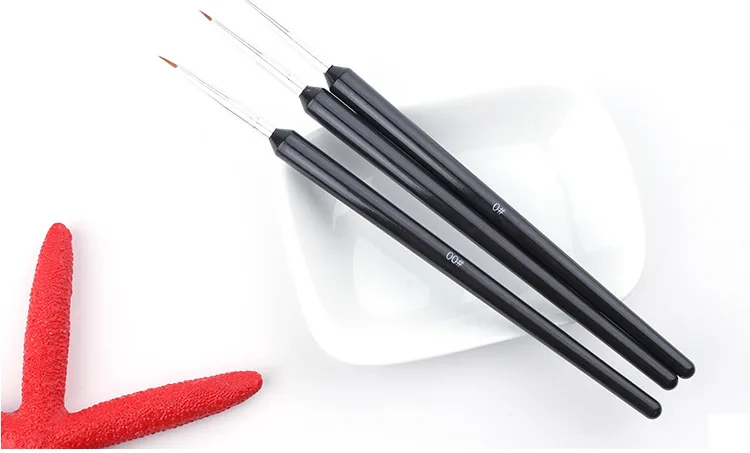 Wholesale 3pcs/set Nail Art Design Lining Brush Pens Manicure Painting Drawing Tools Gel Nail Tools