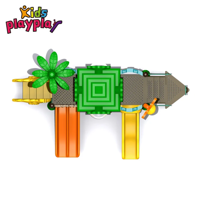 Ghost series kids amusement park play/outdoor playground equipment/plastic paly house with slide