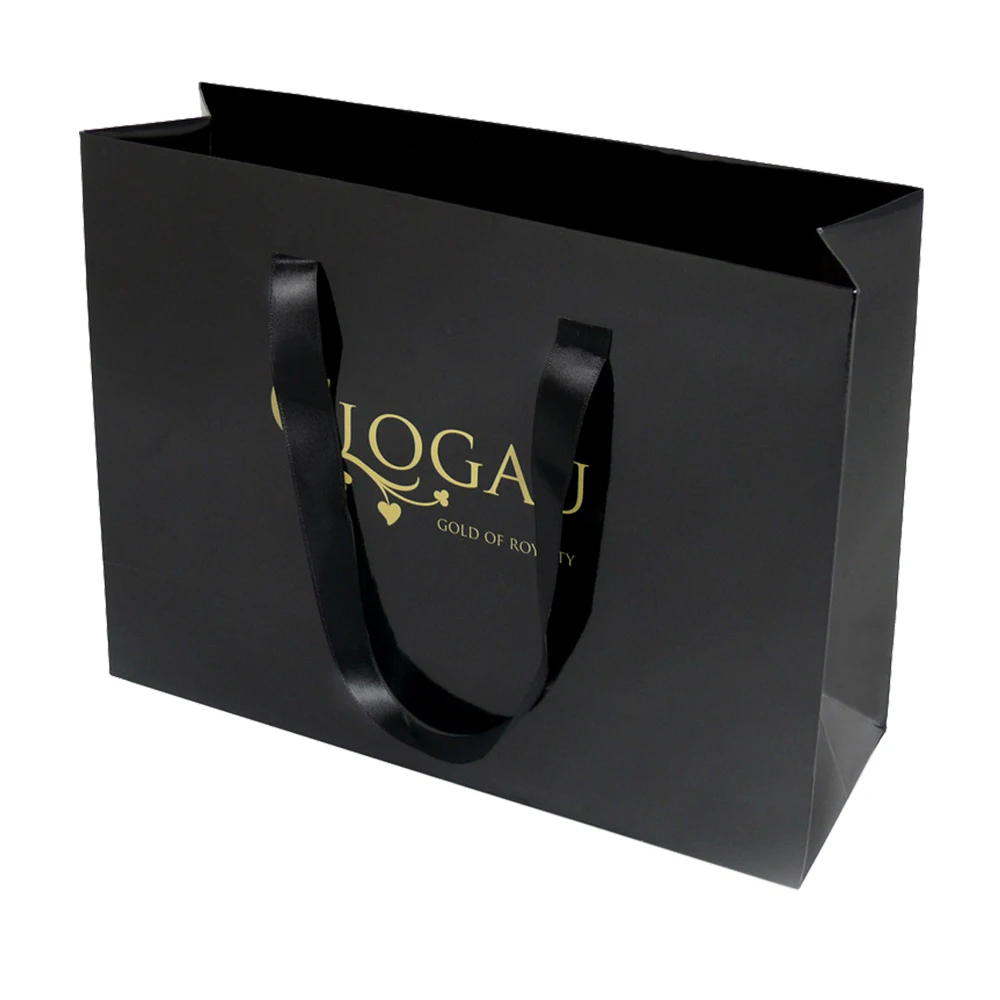 Custom print luxury gift packaging shopping paper bag