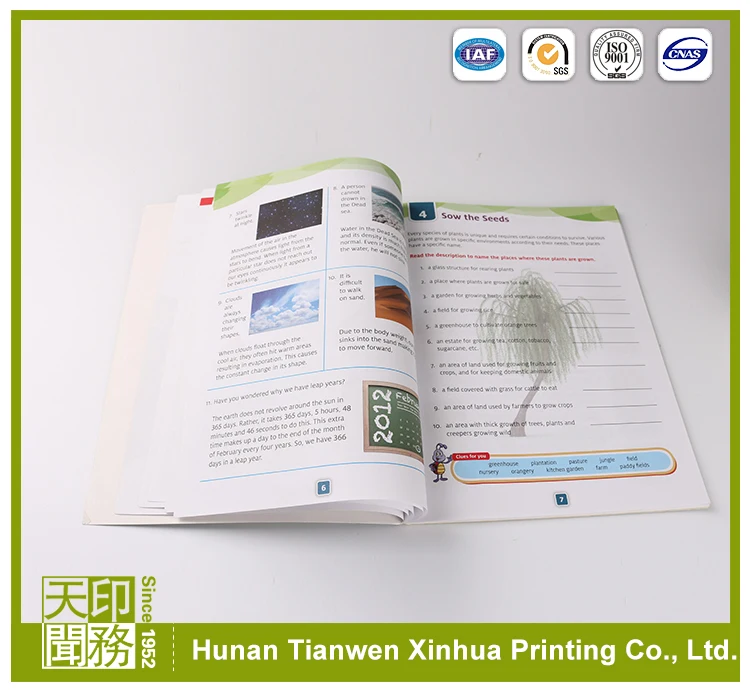 China wholesale fast delivery reliable fashionable a4 history book printing
