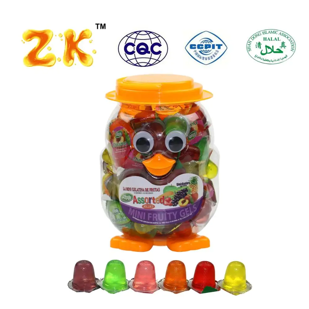 100pcs Mini Fruity Nata Jelly Assorted Flavor Fruit Jelly Gels In Penguin Jar