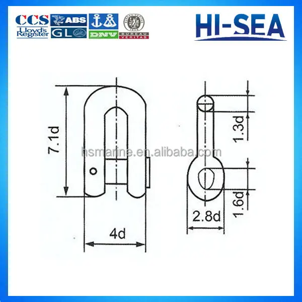 Marine Anchor Chain D Type Joining Shackle
