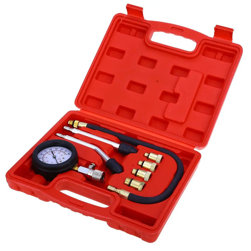 Compression Cylinder Pressure Tester Gauge Kit For Diesel Truck