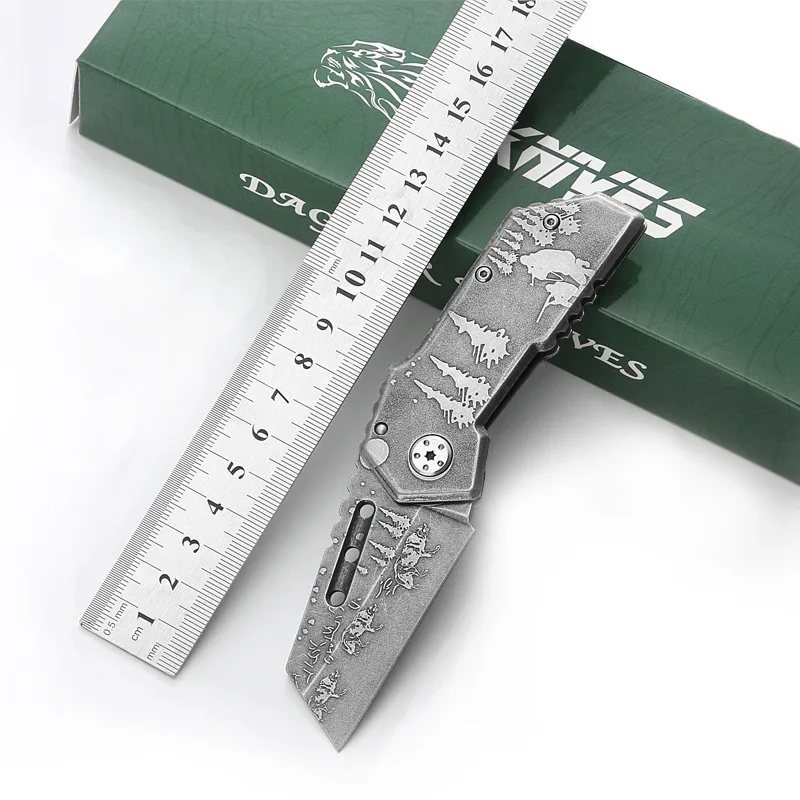 
COG stainless steel handle mini folding survival pocket knife SR288D 