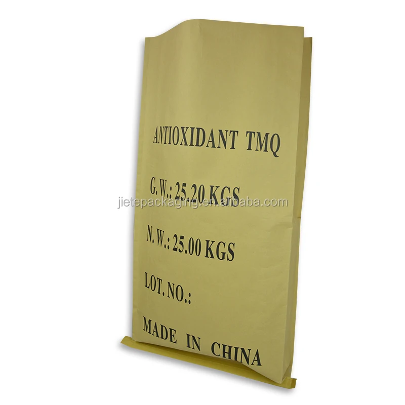 25kg Food packaging kraft paper laminated pp woven bag for packing sea animal,fresh fish and meat