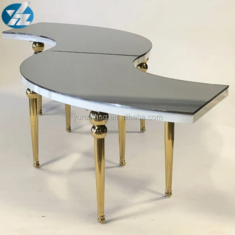 
Cheap Price S Shape Wholesale Wedding Banquet Hall Tables 