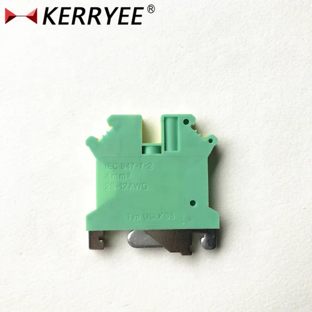 4mm wire range SLKG5/4 grounding din rail terminal block