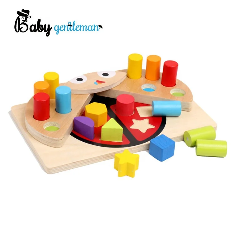 2023 Best design intellectual wooden shape matching puzzle for baby Z13076E