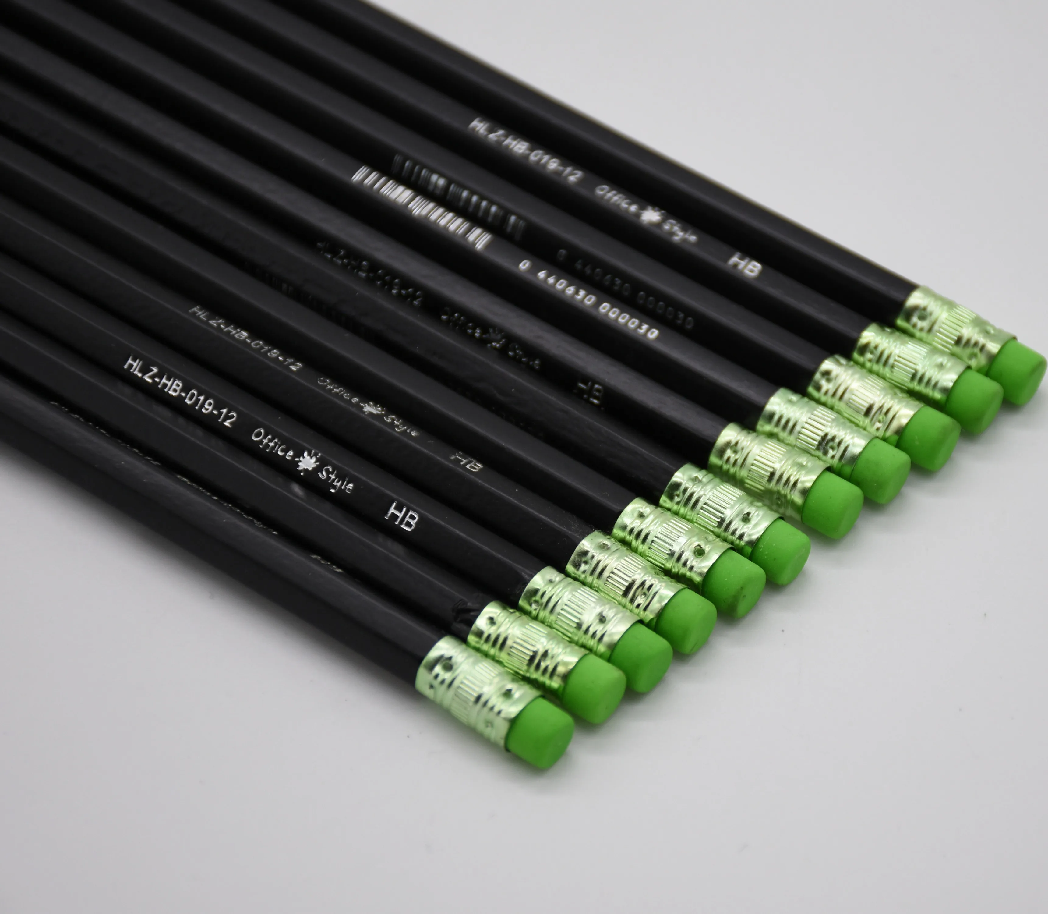 
Black school charcoal drawing wooden pencil with eraser for kids 